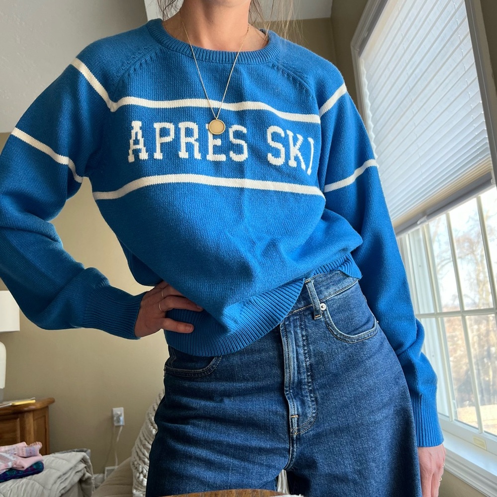 Altar’d State Après Ski Blue Sweater | Size Large